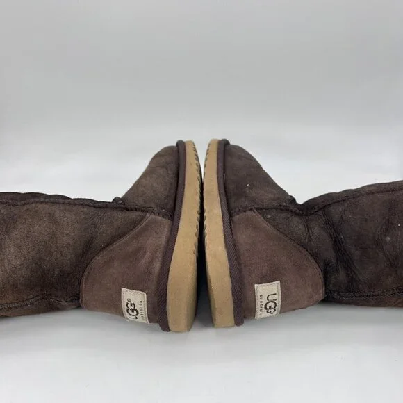 UGG Classic Women Size 5 Tall Shearling Winter Boots Choc Brown 5815 - Picture 7 of 12
